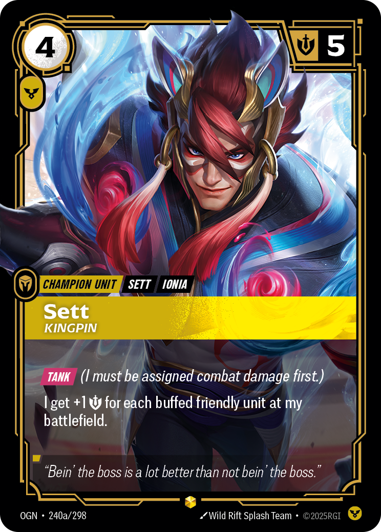 Sett - Kingpin (Alternate Art) - Riftbound TCG Card