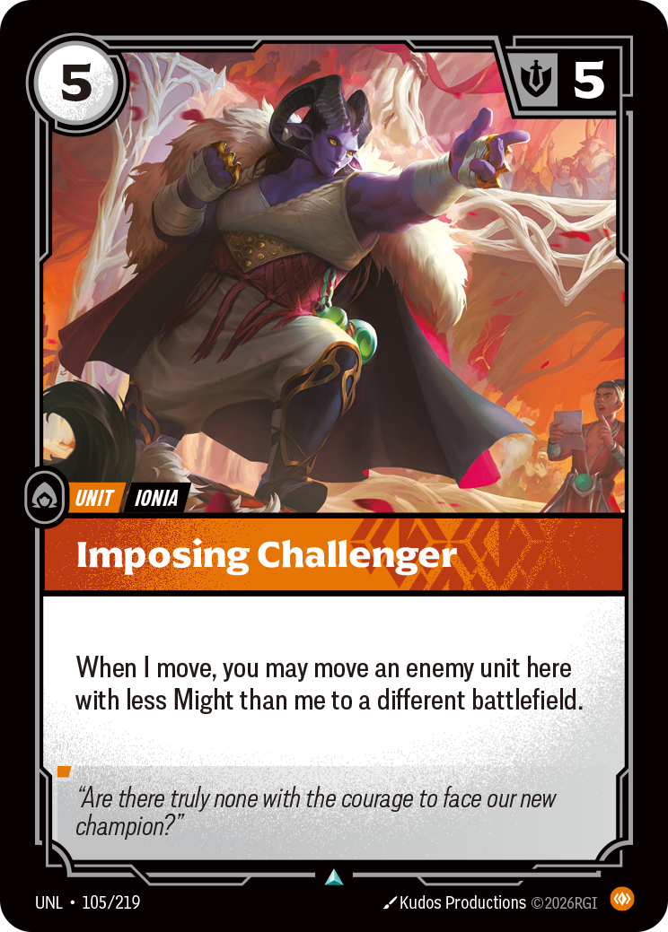 Imposing Challenger - Riftbound TCG Card