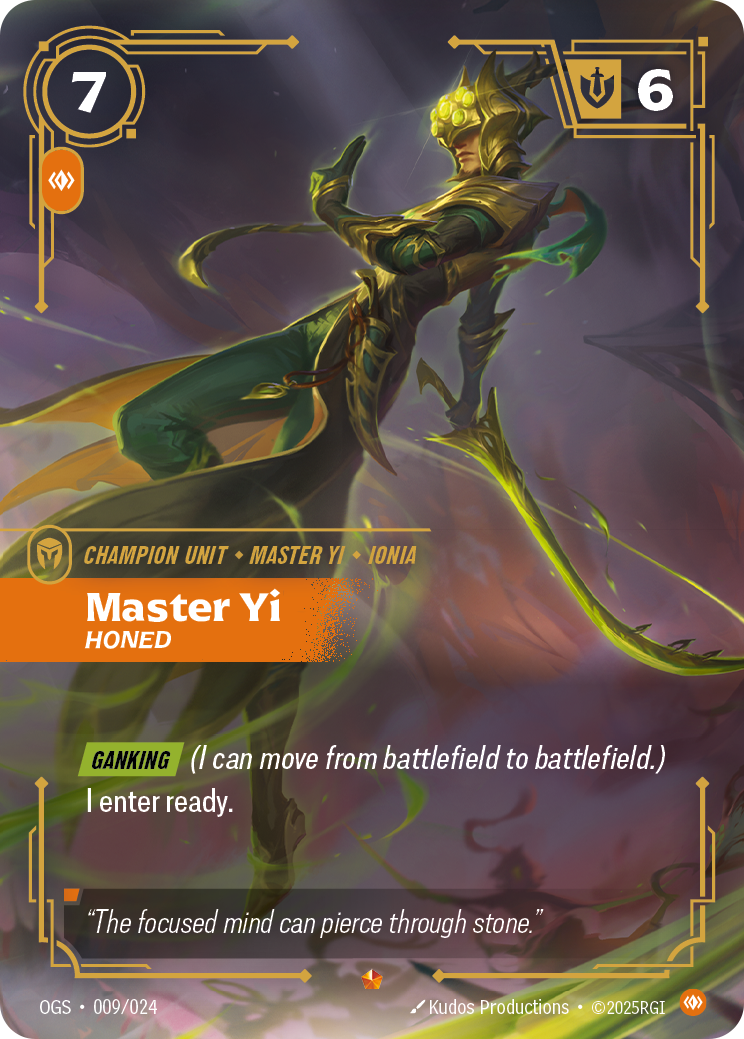 Master Yi - Honed - Riftbound TCG Card
