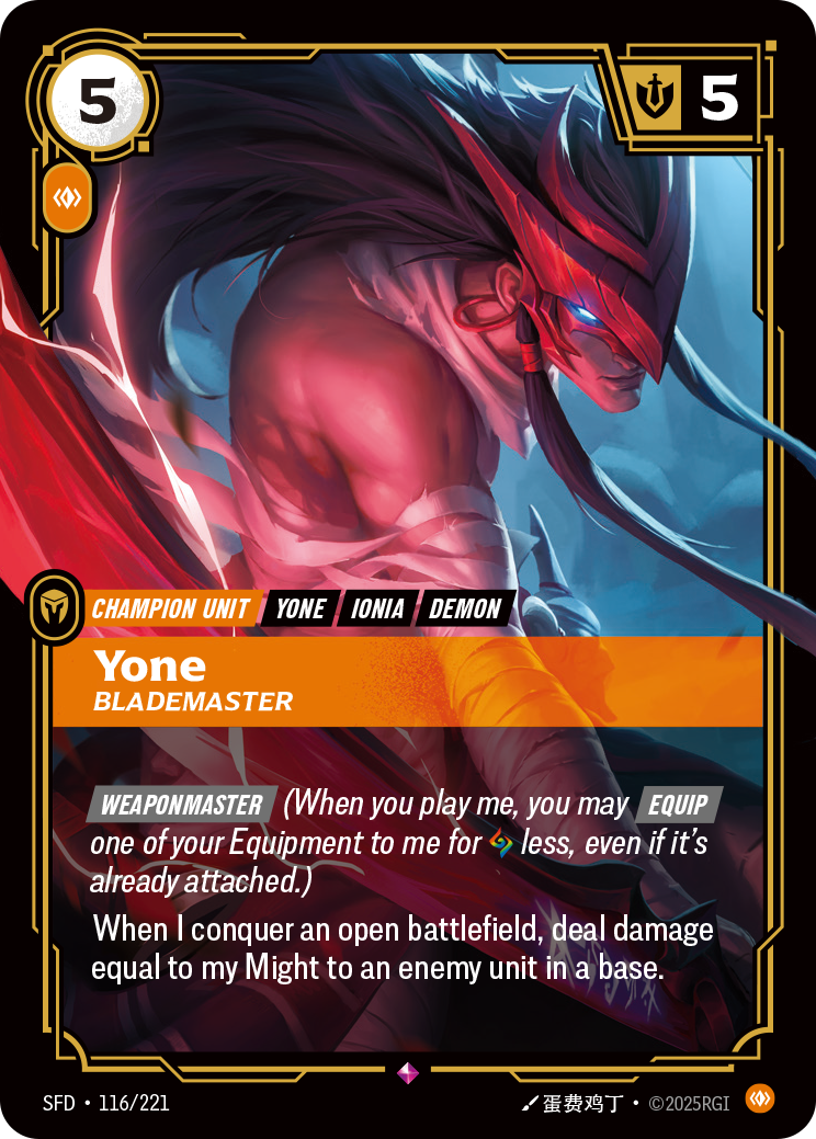 Yone - Blademaster - Riftbound TCG Card