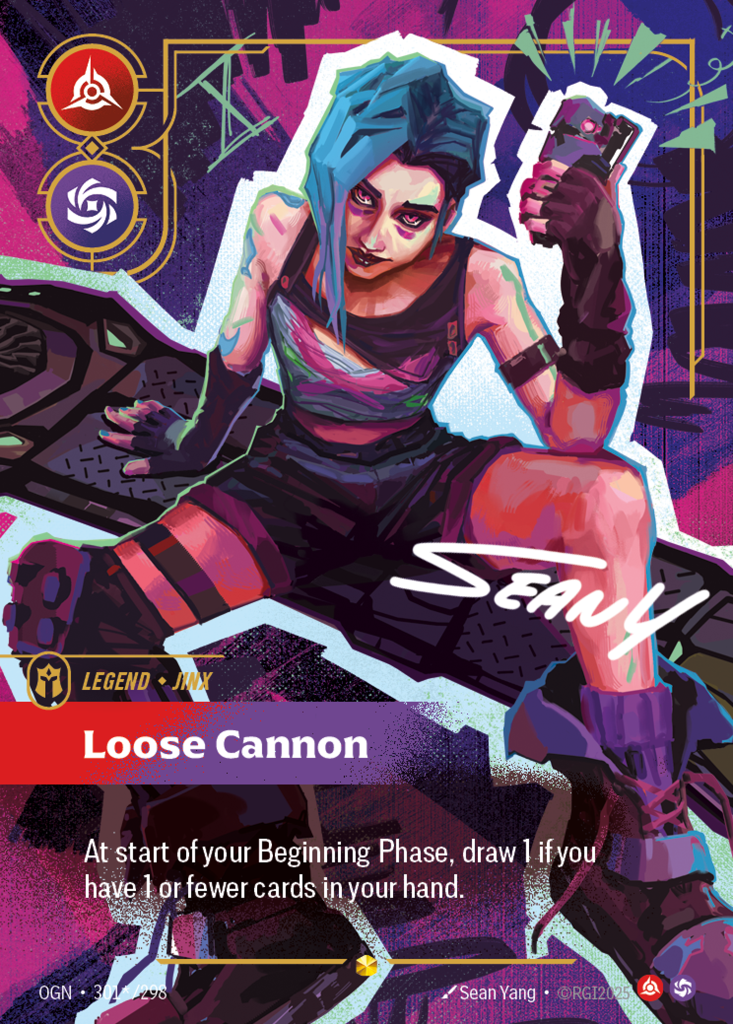 Jinx - Loose Cannon (Signature) - Riftbound TCG Card