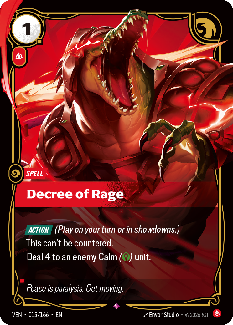 Decree of Rage (Foil) - Riftbound Vendetta