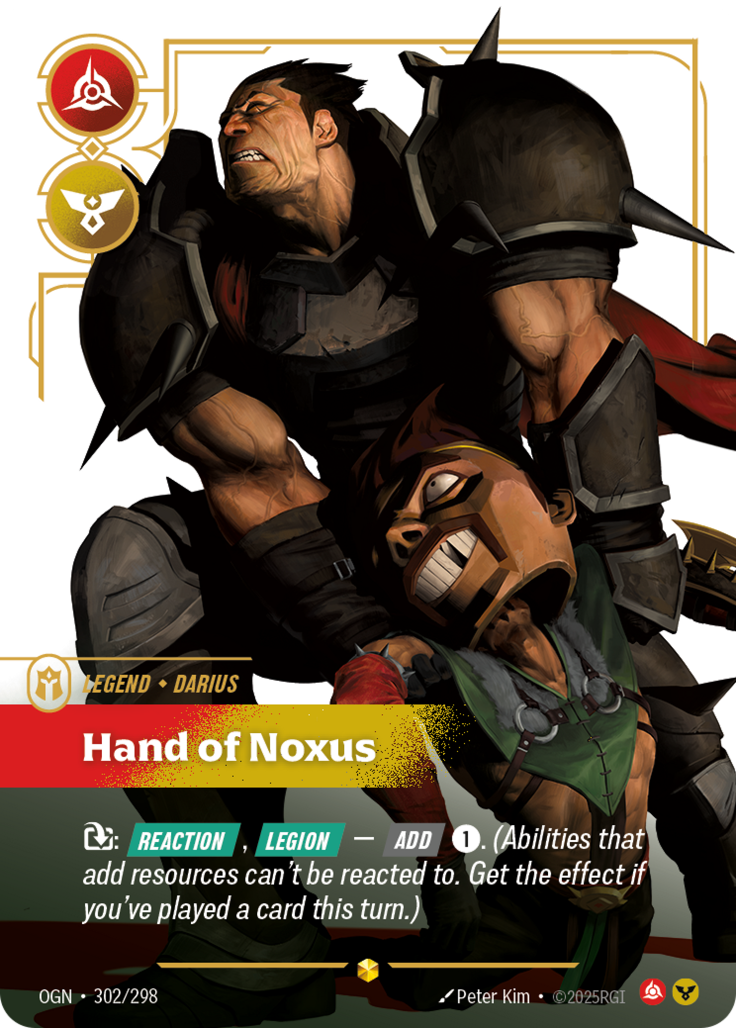 Darius - Hand of Noxus (Overnumbered) - Riftbound TCG Card