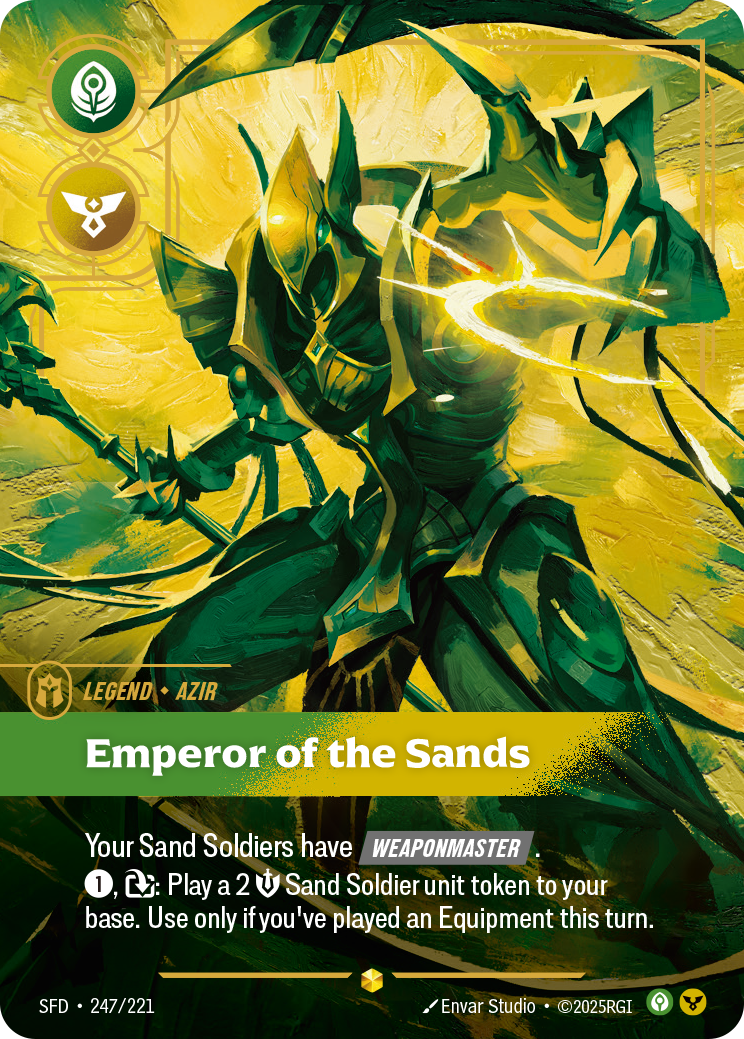 Azir - Emperor of the Sands (Overnumbered) - Riftbound TCG Card