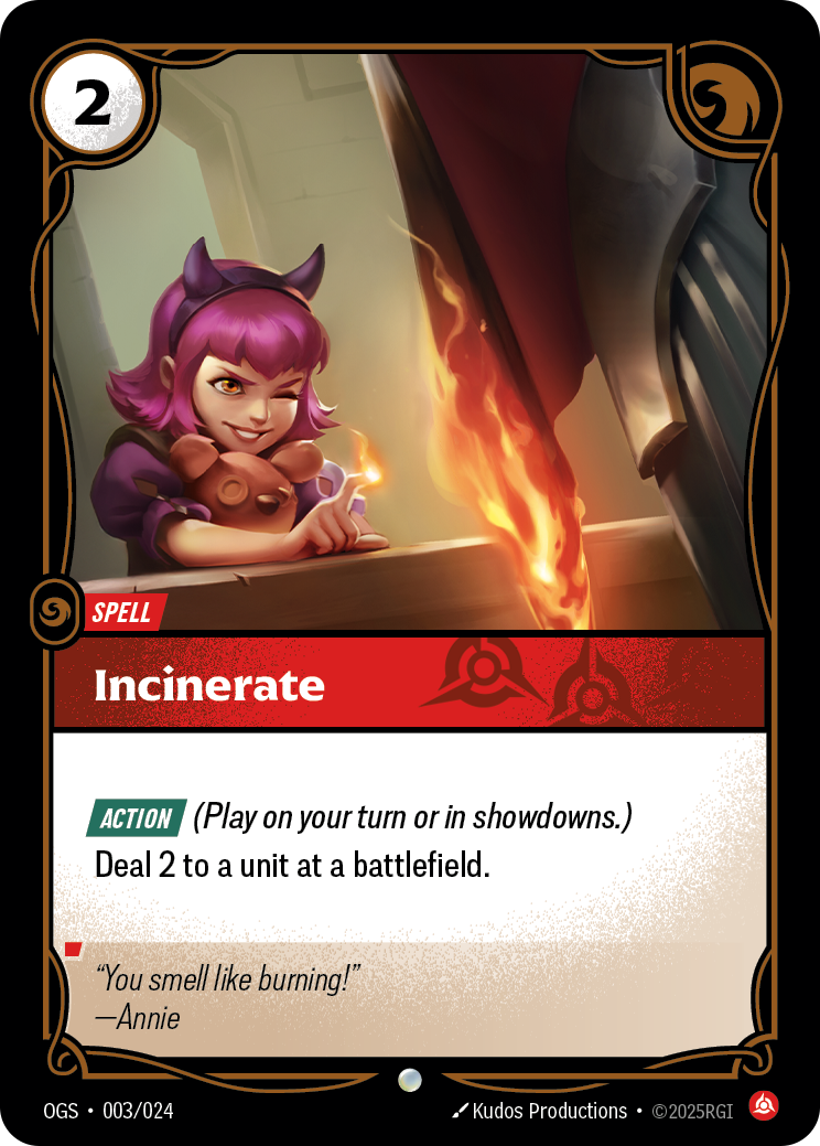 Incinerate - Riftbound TCG Card