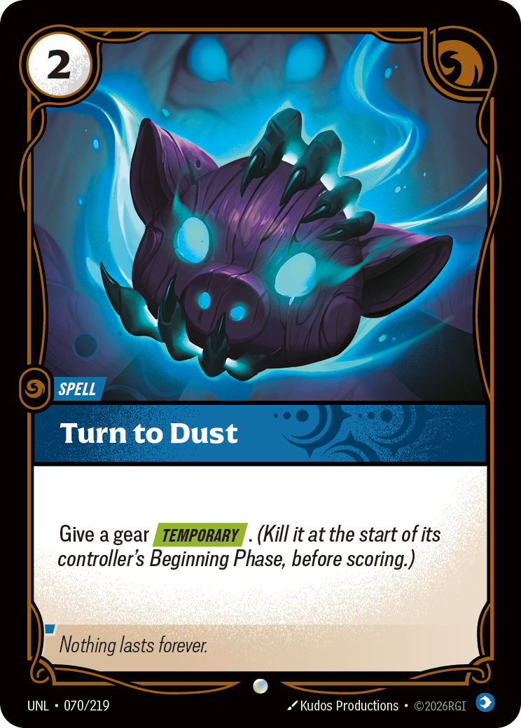 Turn to Dust - Riftbound TCG Card