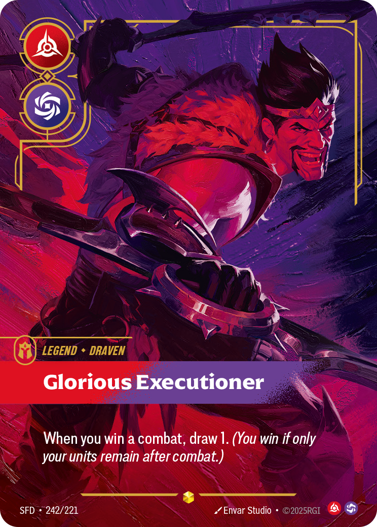 Draven - Glorious Executioner (Overnumbered) - Riftbound TCG Card