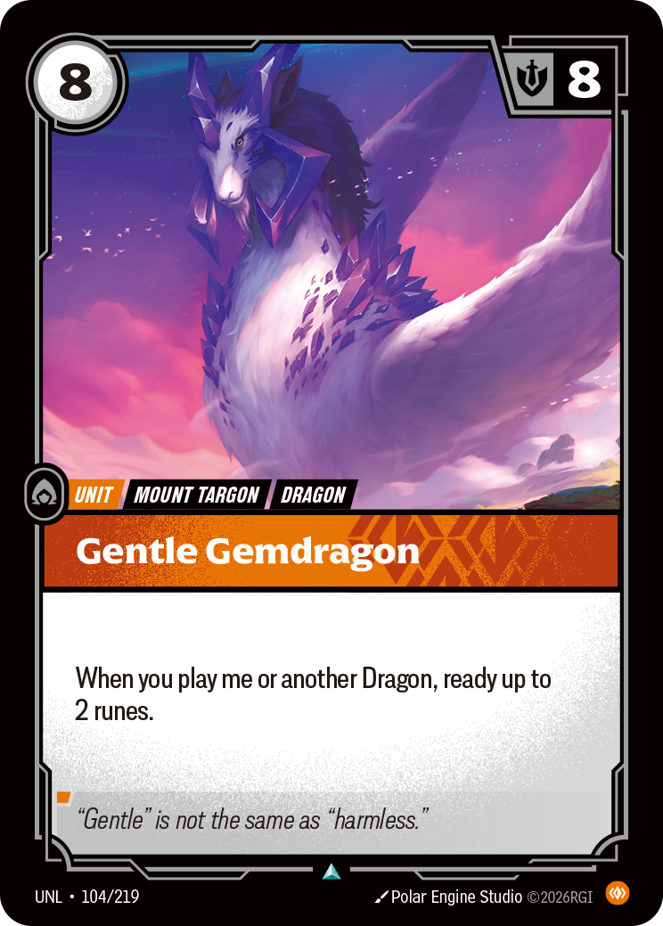 Gentle Gemdragon - Riftbound TCG Card