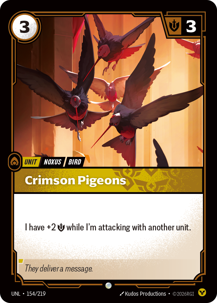 Crimson Pigeons - Riftbound TCG Card