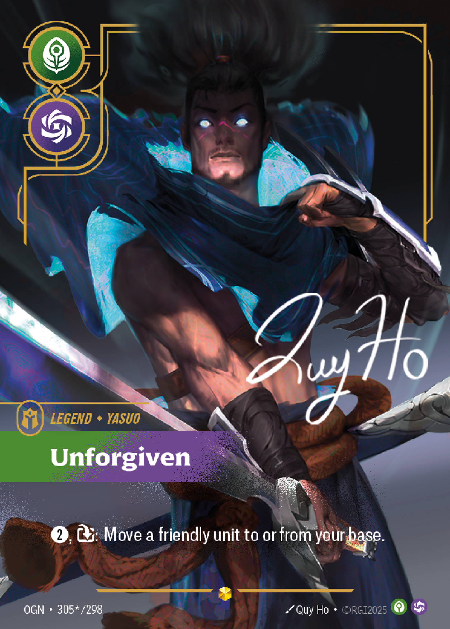 Yasuo - Unforgiven (Signature) - Riftbound TCG Card