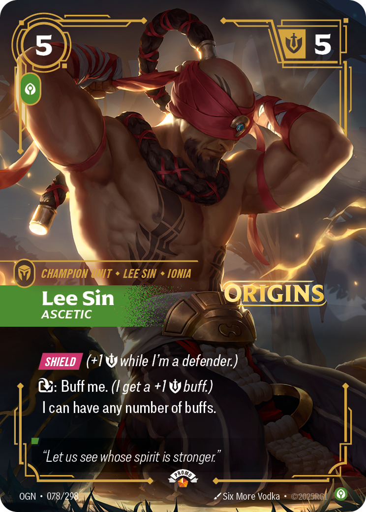Lee Sin - Ascetic - Riftbound TCG Card