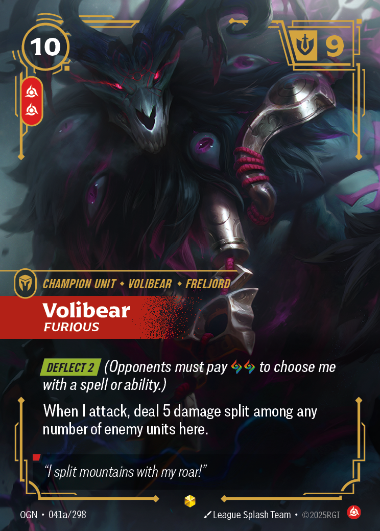 Volibear - Furious (Alternate Art) - Riftbound TCG Card