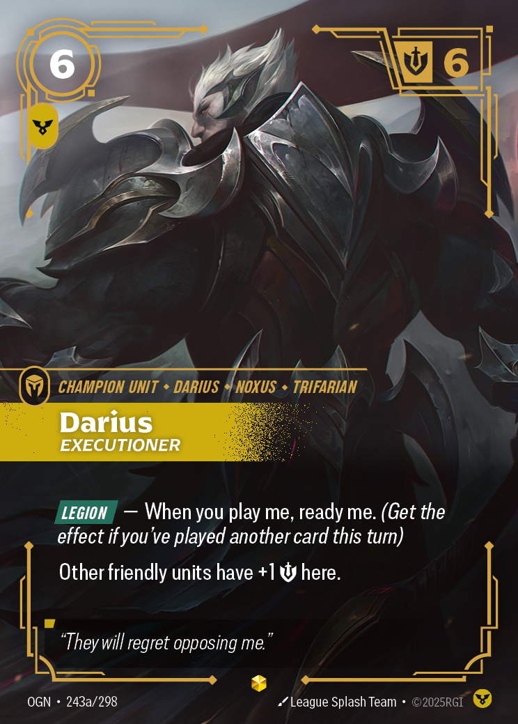 Darius - Executioner (Alternate Art) - Riftbound TCG Card