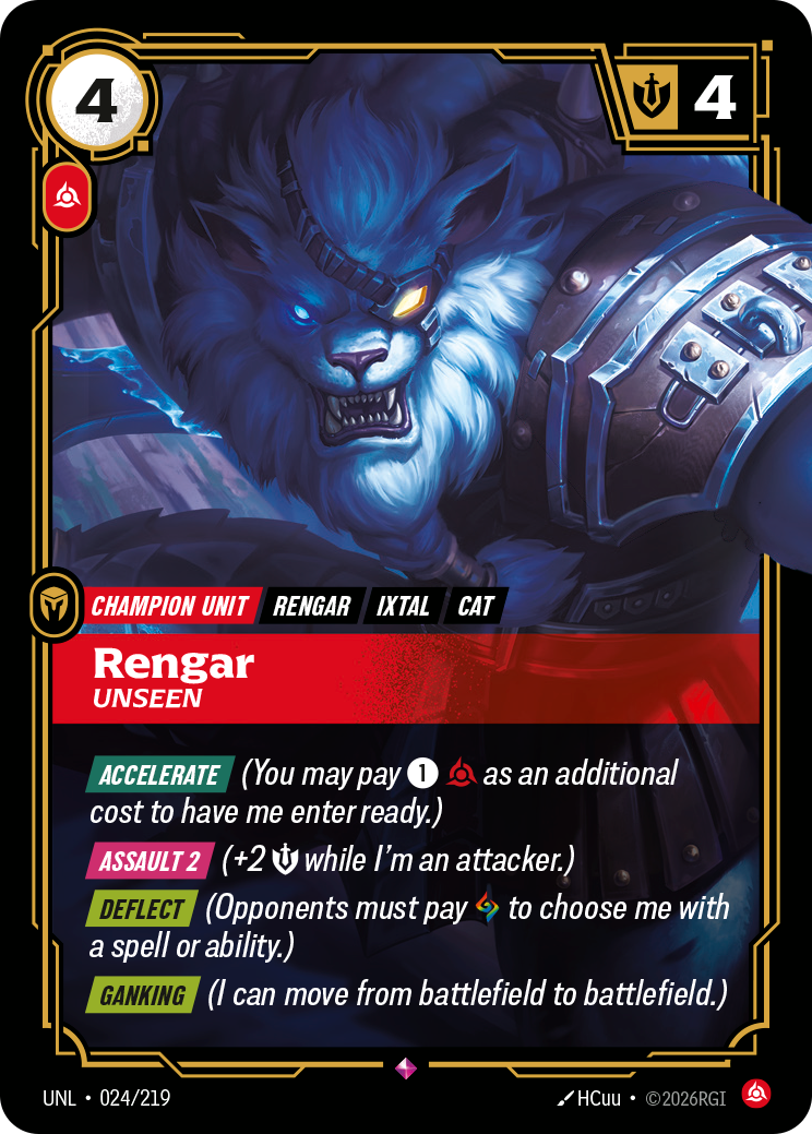 Rengar - Unseen - Riftbound TCG Card