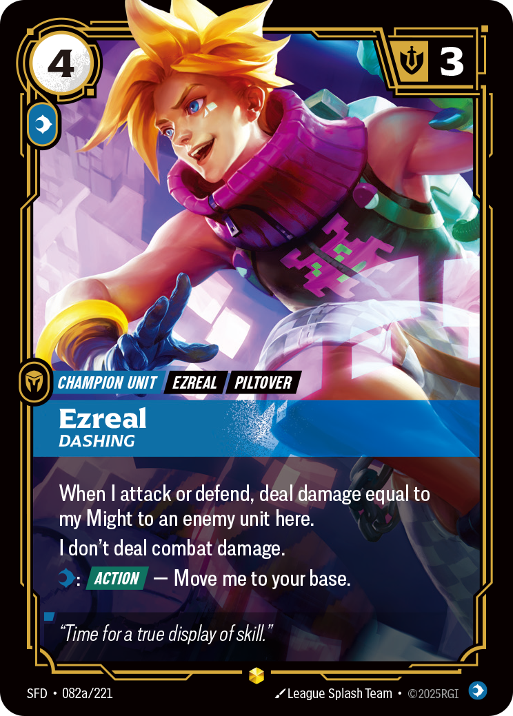 Ezreal - Dashing (Alternate Art) - Riftbound TCG Card
