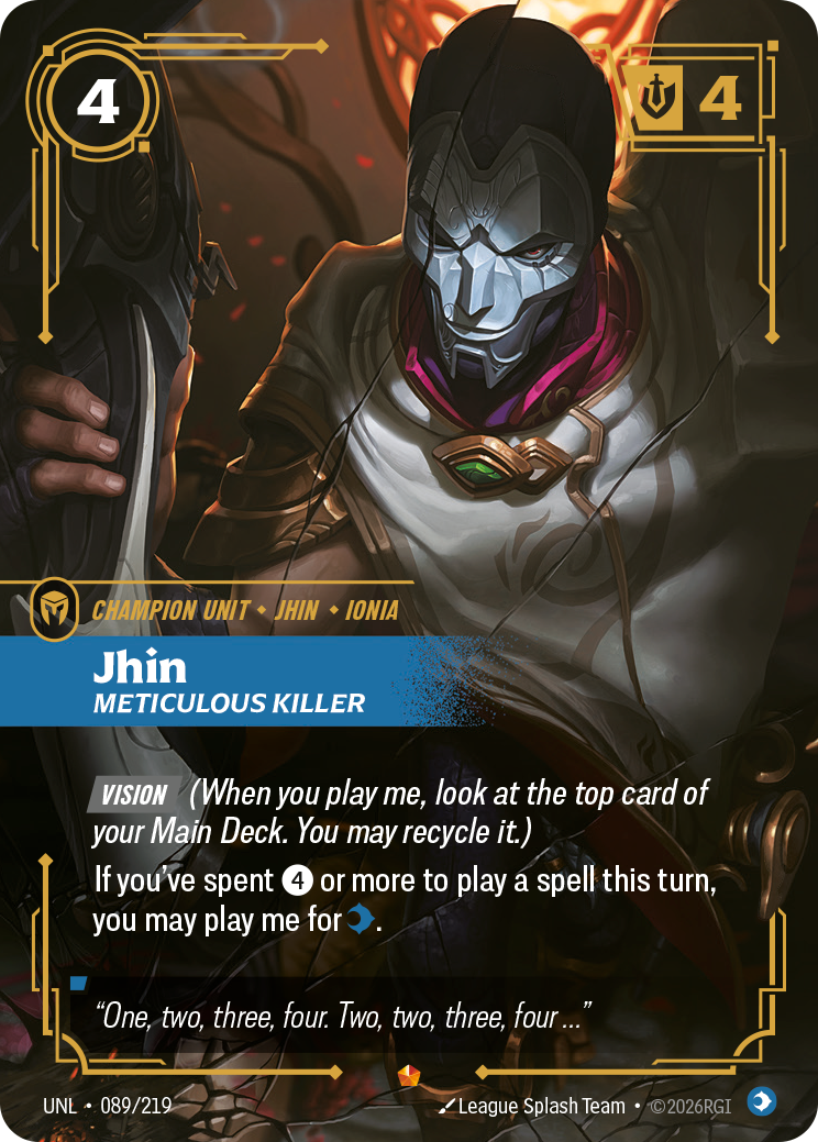 Jhin - Meticulous Killer - Riftbound TCG Card