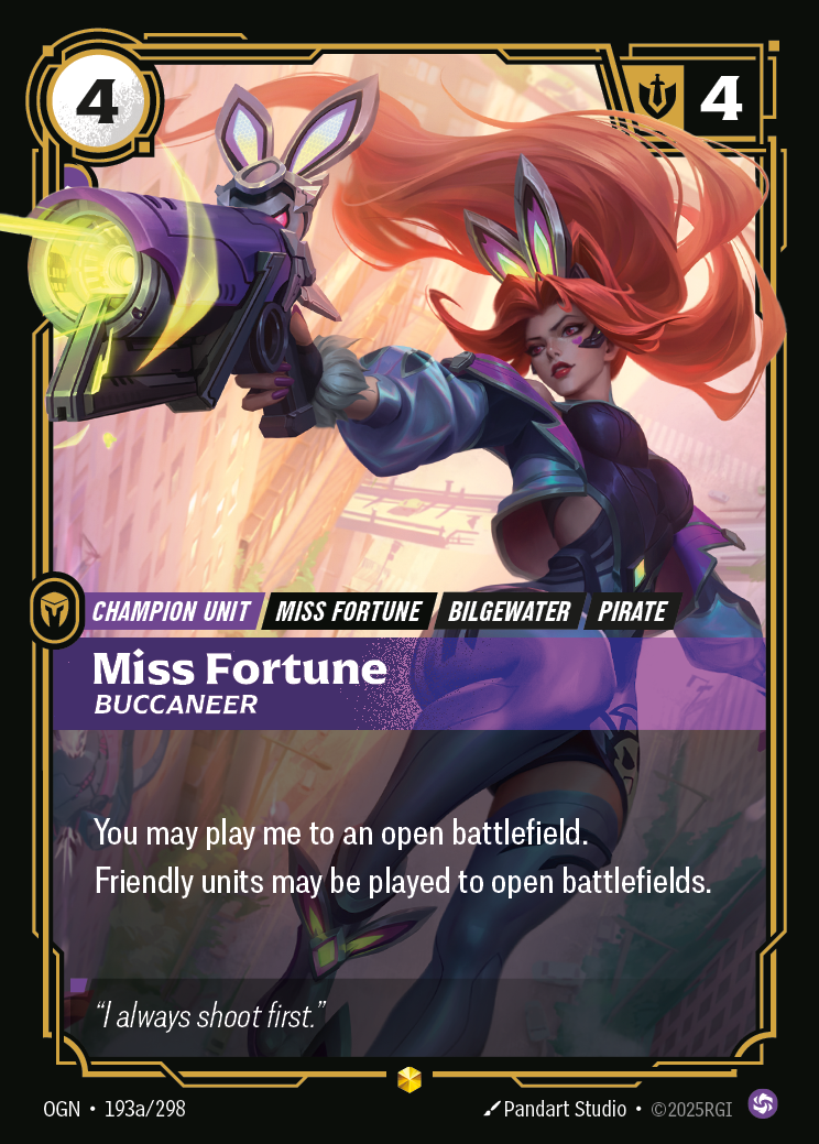 Miss Fortune - Buccaneer (Alternate Art) - Riftbound TCG Card