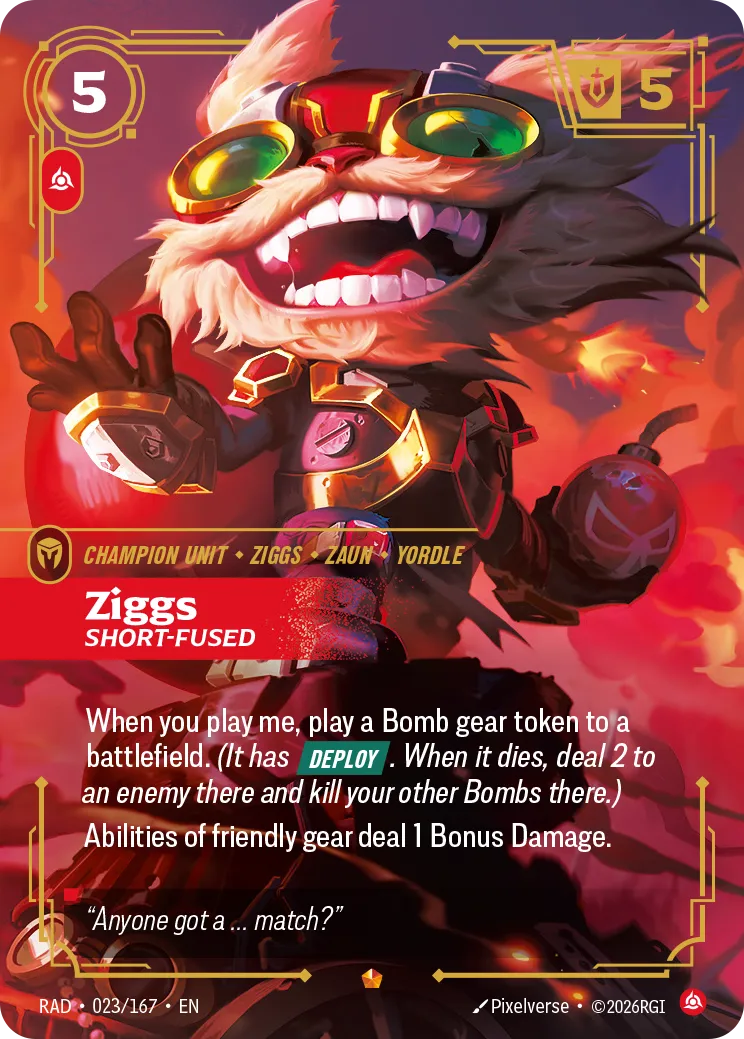 Ziggs, Short-Fused (Foil) - Riftbound Radiance