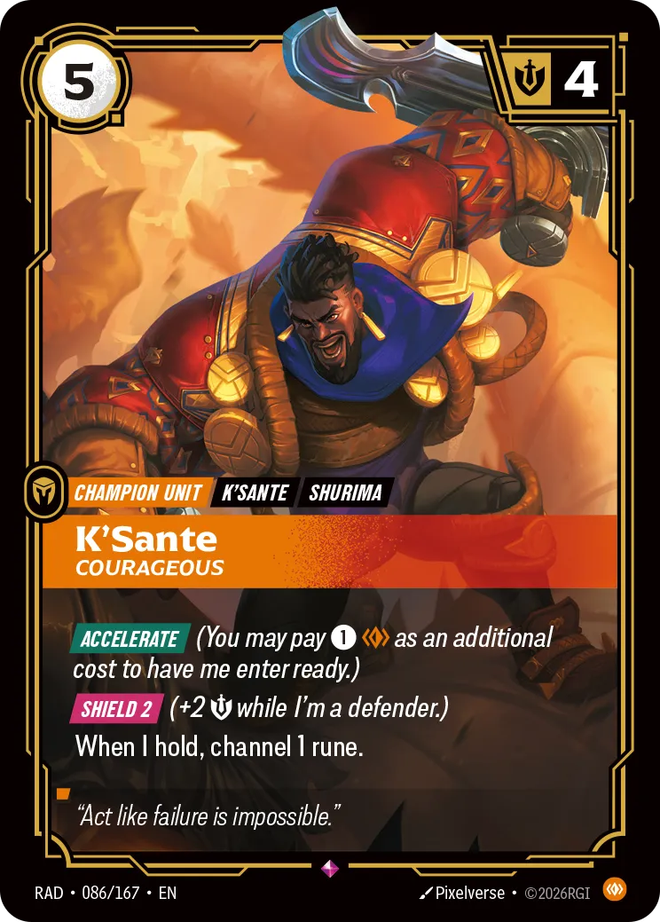 K'Sante, Courageous (Foil) - Riftbound Radiance