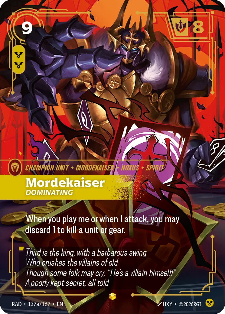 Mordekaiser, Dominating (Alternate Art) (Foil) - Riftbound Radiance