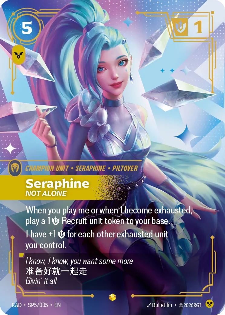Seraphine, Not Alone (K/DA Special Art Card) (Foil) - Riftbound Radiance