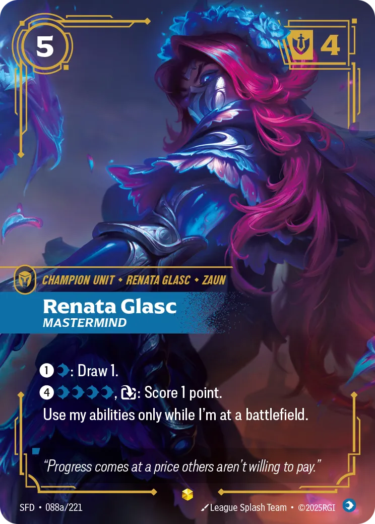 Renata Glasc, Mastermind (Alternate Art) (Foil) - Riftbound Spiritforged
