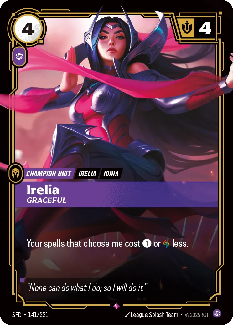 Irelia, Graceful (Foil) - Riftbound Spiritforged