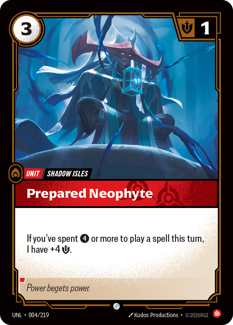 Prepared Neophyte - Riftbound TCG Card