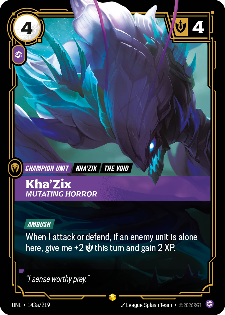 Kha'Zix - Mutating Horror (Alternate Art) - Riftbound TCG Card