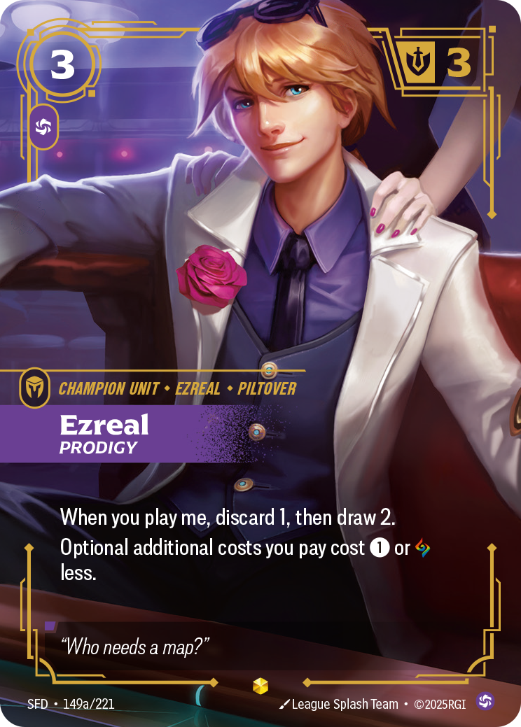 Ezreal - Prodigy (Alternate Art) - Riftbound TCG Card
