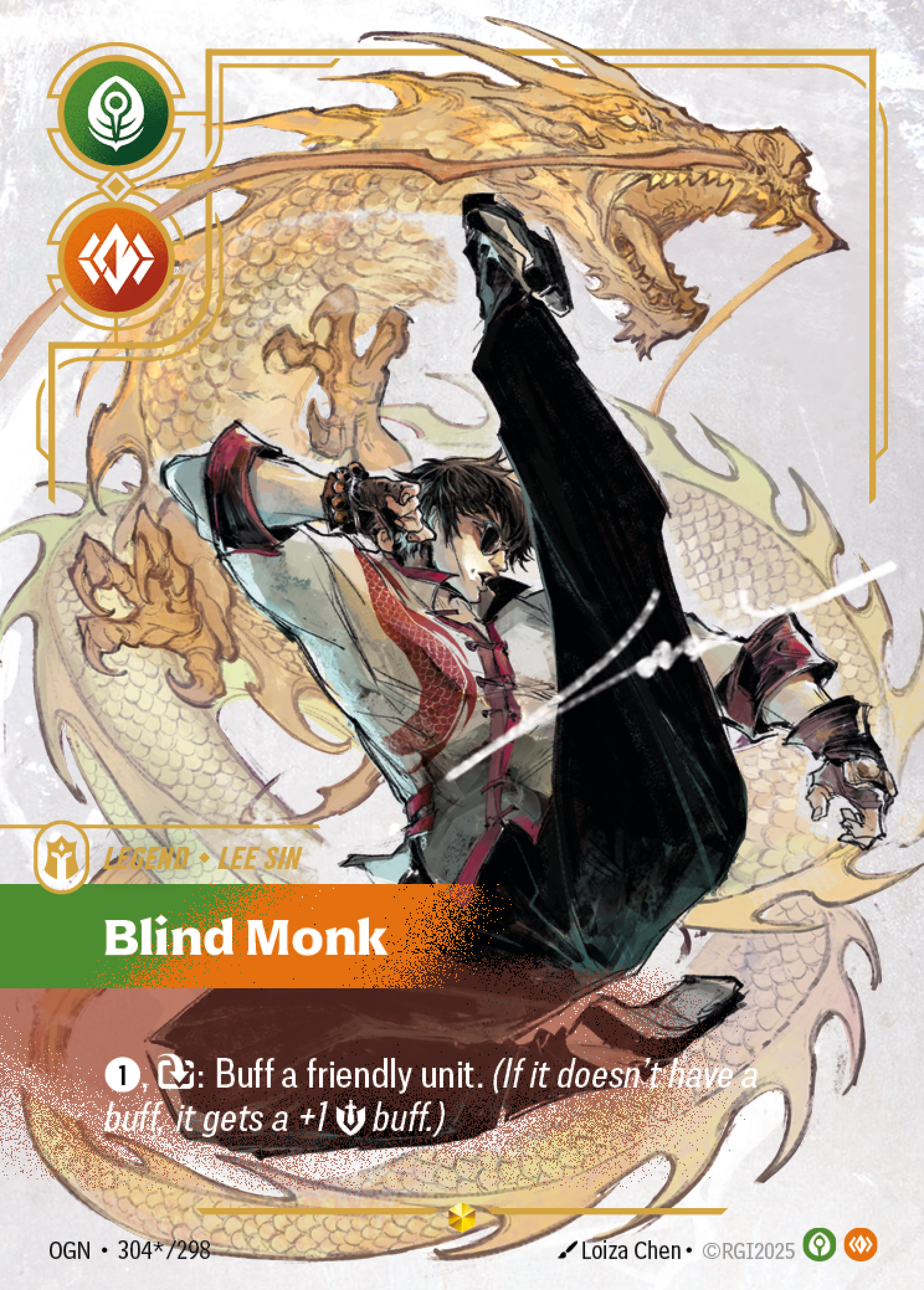 Lee Sin - Blind Monk (Signature) - Riftbound TCG Card