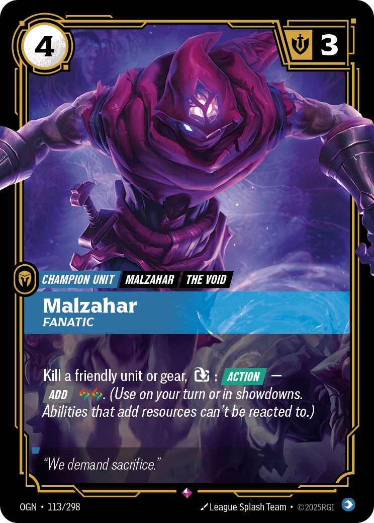 Malzahar - Fanatic - Riftbound TCG Card