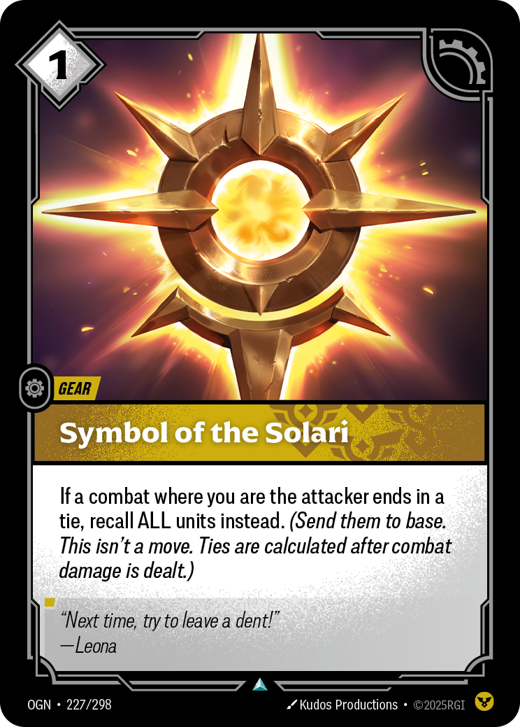Symbol of the Solari - Riftbound TCG Card