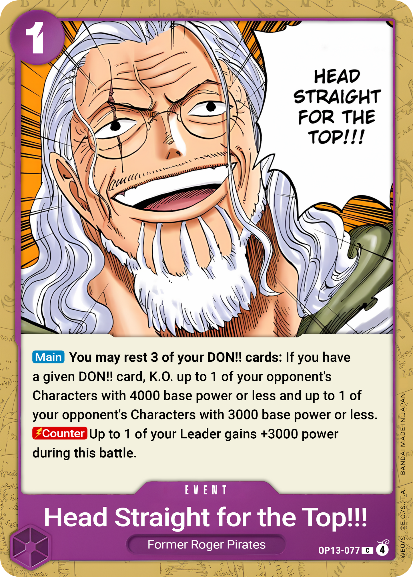 Go All the Way to the Top!! - One Piece TCG Card