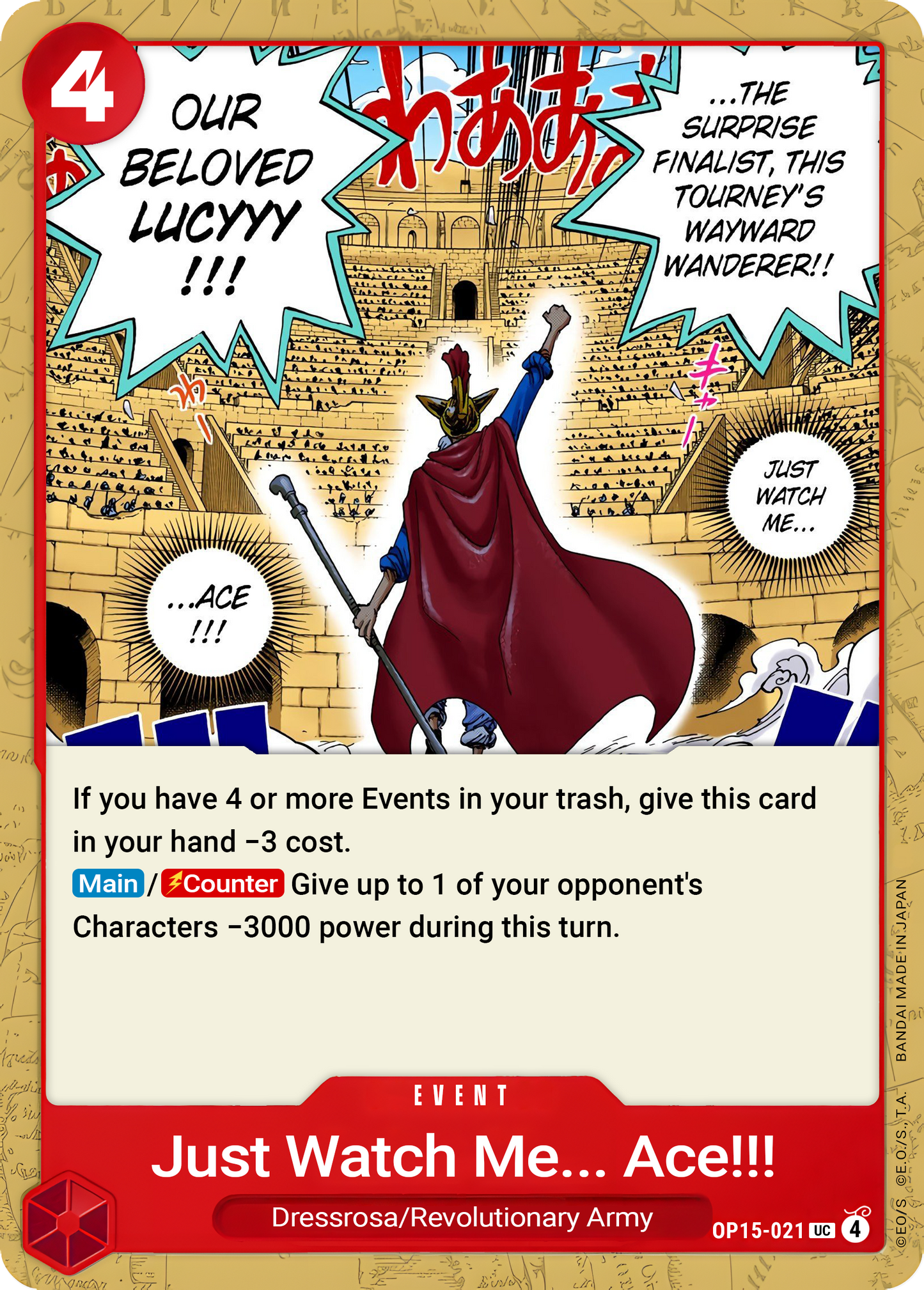 Just Watch Me, Ace!!! - One Piece TCG Card