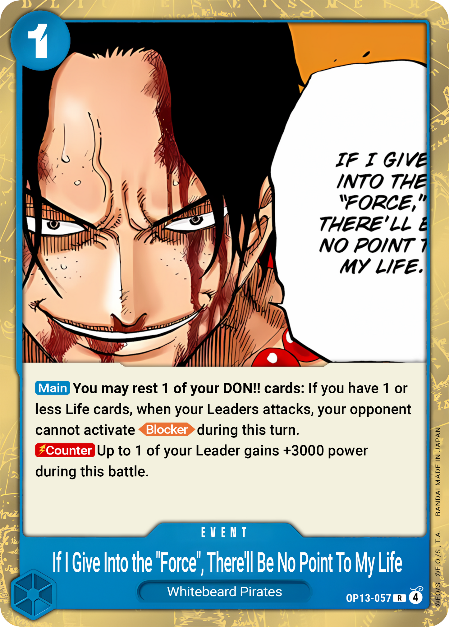 If I Bowed Down to Power, What's the Point in Living? (Foil) - One Piece TCG Card