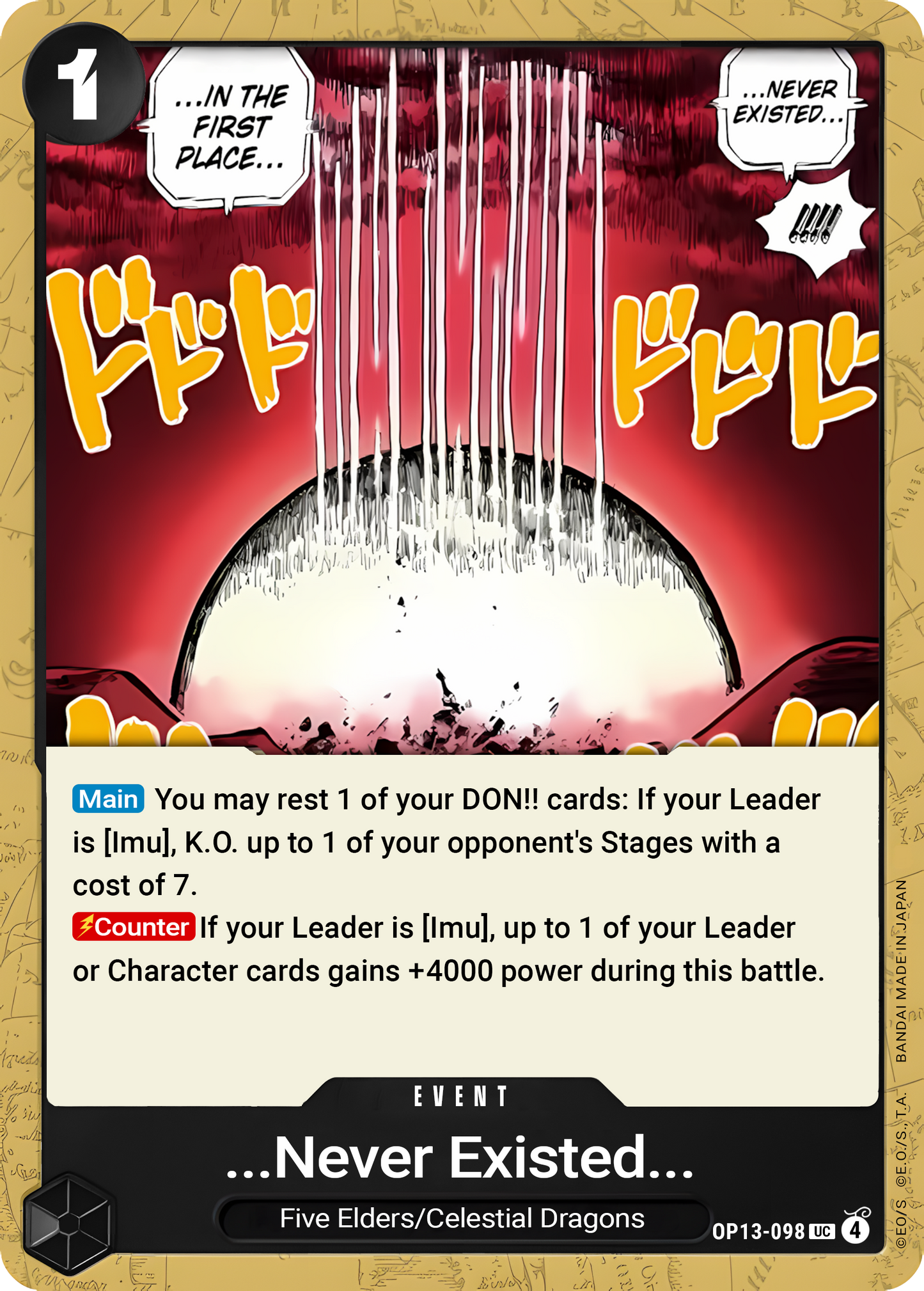 Never Existed... in the First Place... - One Piece TCG Card
