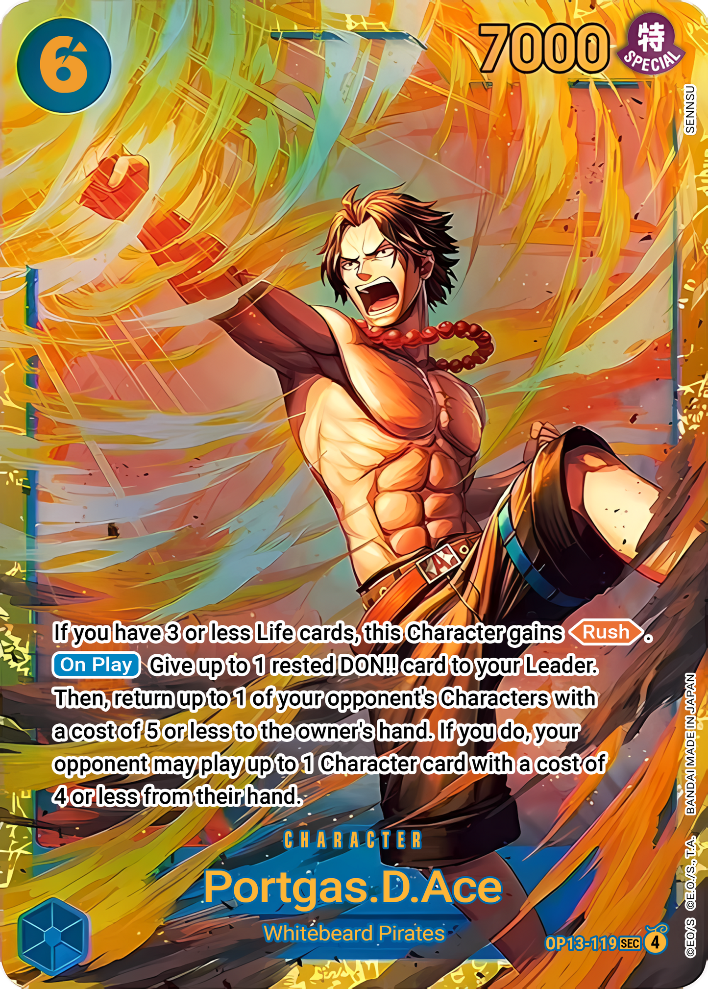 Portgas.D.Ace (119) (Foil) - One Piece TCG Card