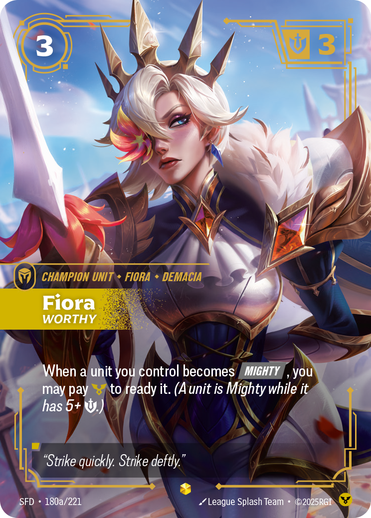 Fiora - Worthy (Alternate Art) - Riftbound TCG Card