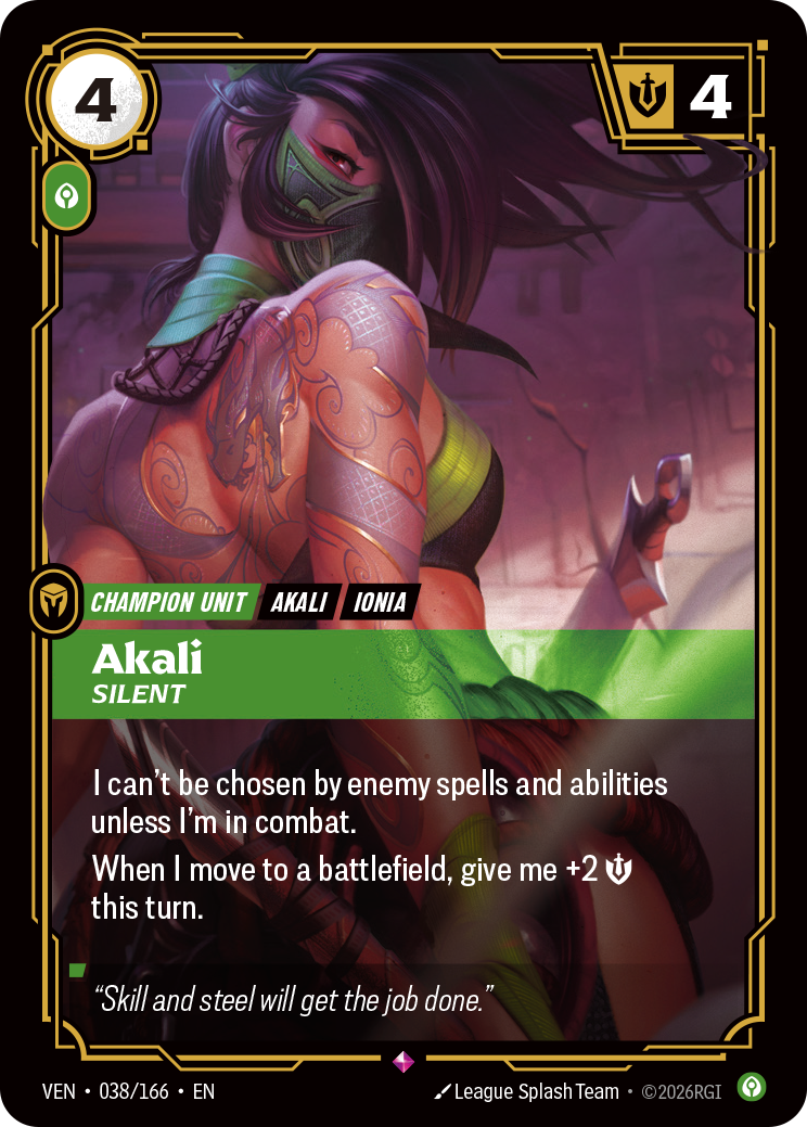 Akali, Silent (Foil) - Riftbound Vendetta