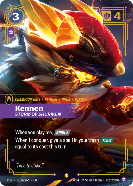 Kennen, Storm of Shuriken (Alternate Art) (Foil) - Riftbound Vendetta