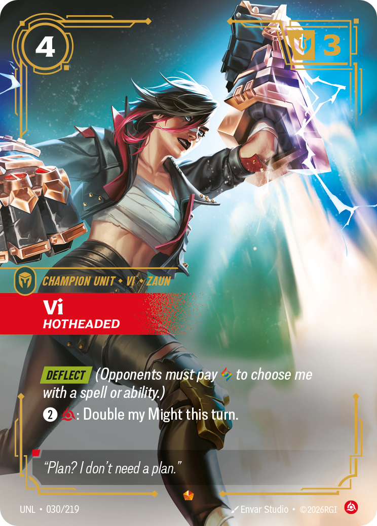 Vi - Hotheaded - Riftbound TCG Card