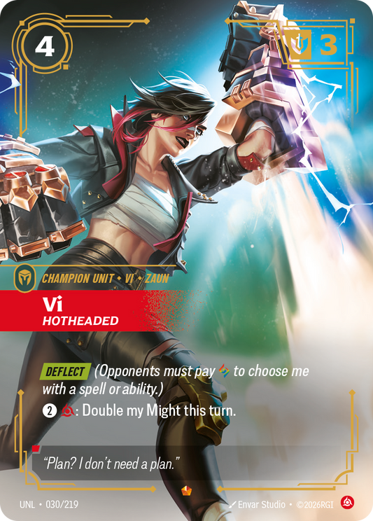 Vi - Hotheaded - Riftbound TCG Card