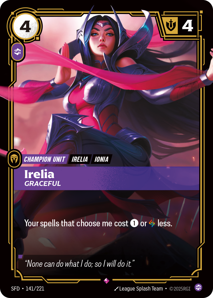 Irelia - Graceful - Riftbound TCG Card