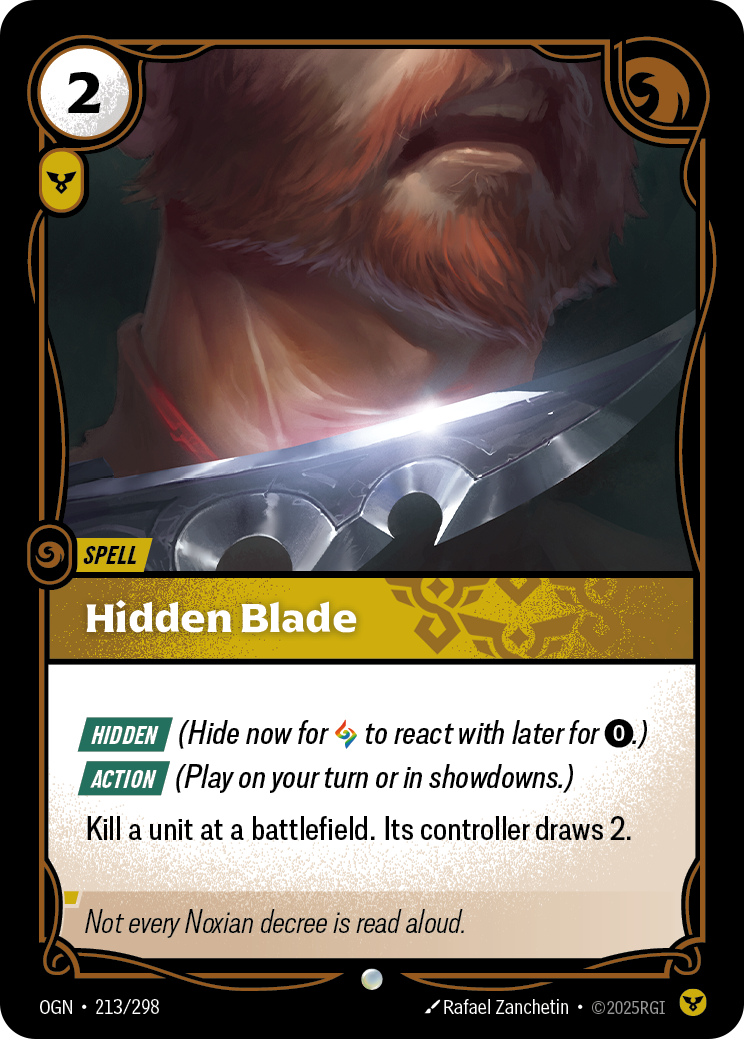 Hidden Blade - Riftbound TCG Card