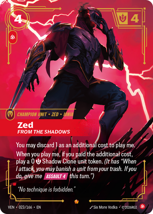 Zed, From the Shadows (Foil) - Riftbound Vendetta