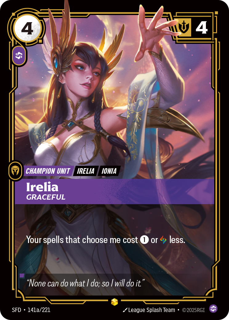 Irelia - Graceful (Alternate Art) - Riftbound TCG Card