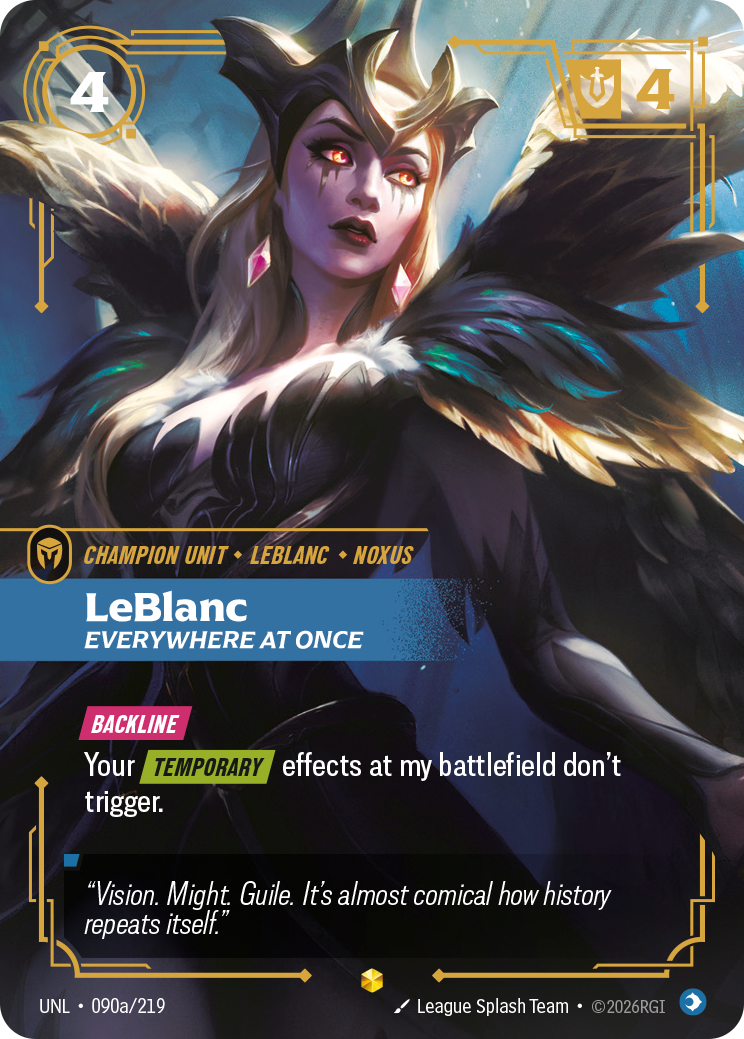 LeBlanc - Everywhere At Once (Alternate Art) - Riftbound TCG Card