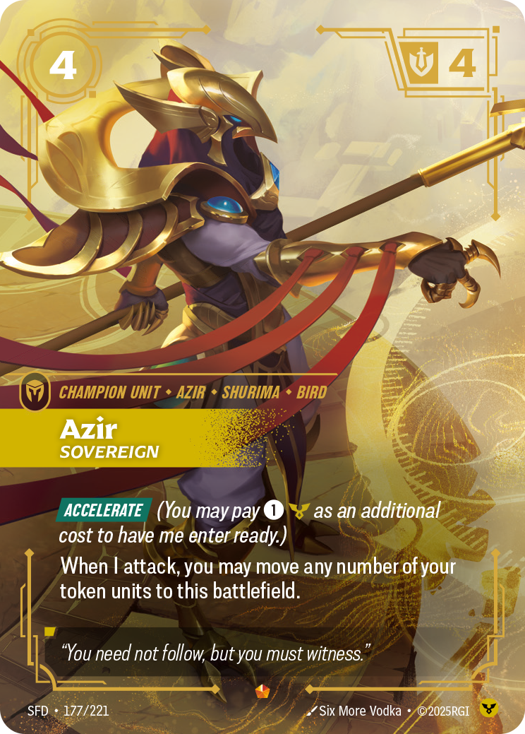 Azir - Sovereign - Riftbound TCG Card
