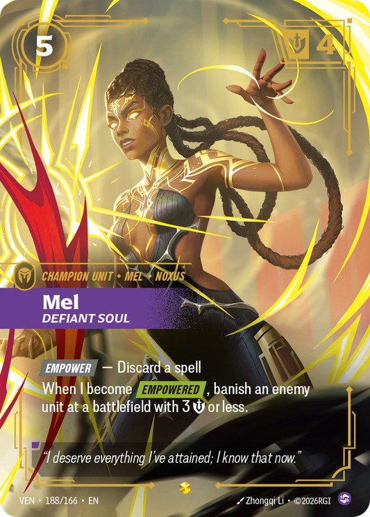 Mel, Defiant Soul (Overnumbered) (Foil) - Riftbound Vendetta